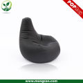 Cuchara en forma de lujo negro PU sofá beanbag de cuero